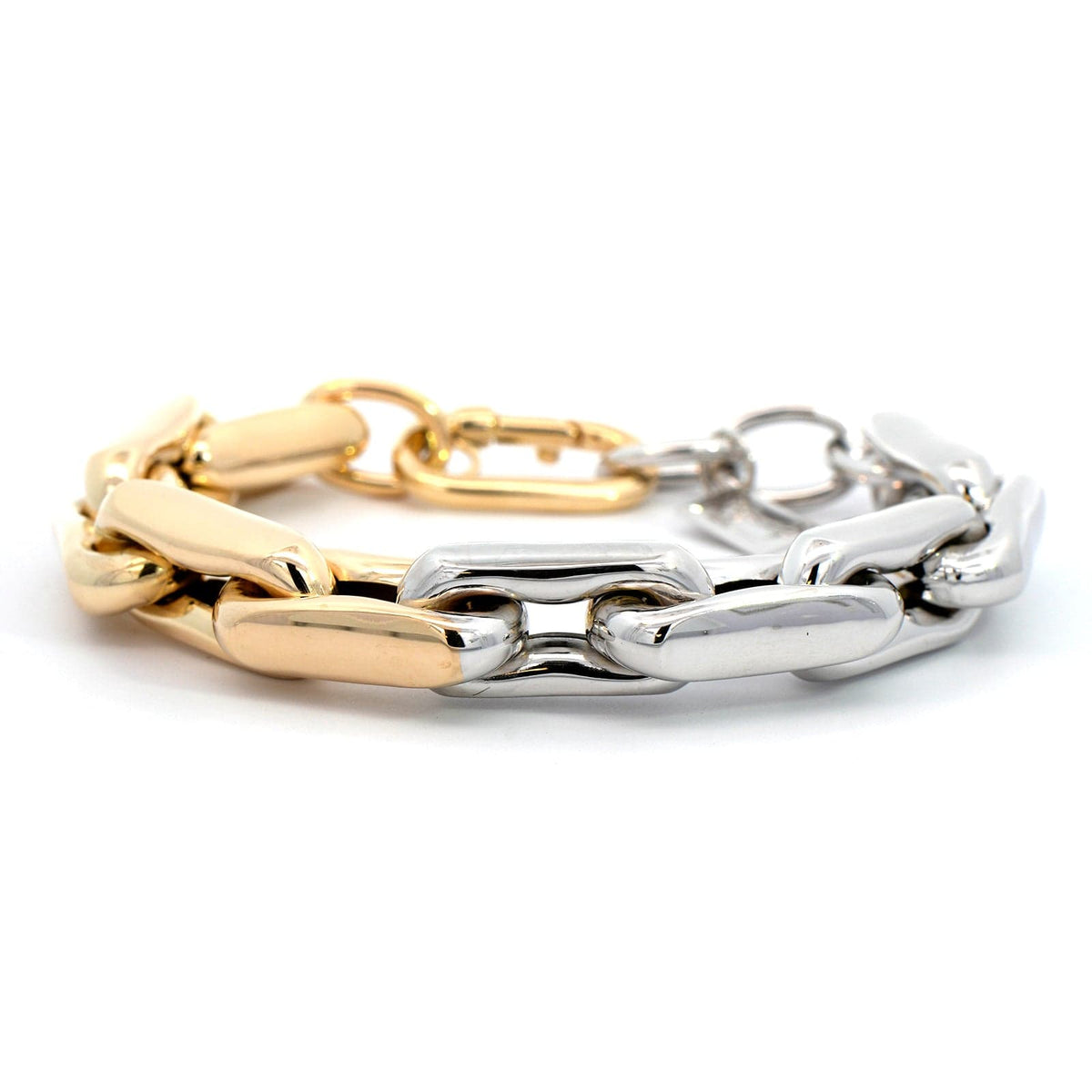 Lauren Rubinski 14K Yellow & White Gold Oval Medium Link Bracelet