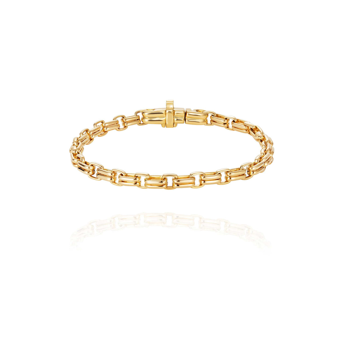 18K Yellow Gold Doubled Links Bracelet