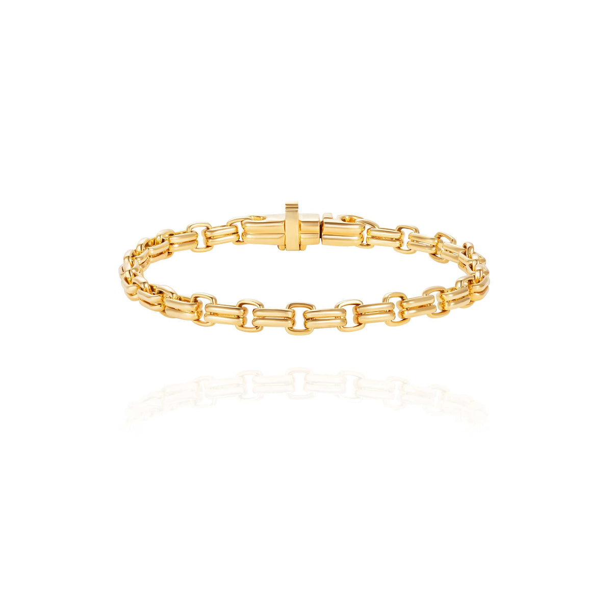 18K Yellow Gold Doubled Links Bracelet