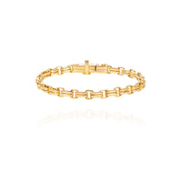 18K Yellow Gold Doubled Links Bracelet