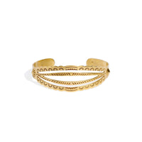 Christina Alexiou 18K Yellow Gold Laced Cuff Bracelet