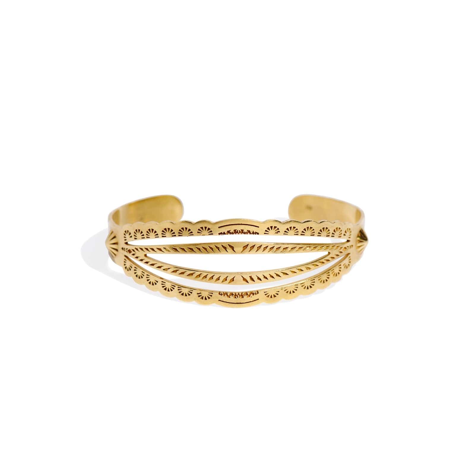 18K Yellow Gold Laced Cuff Bracelet