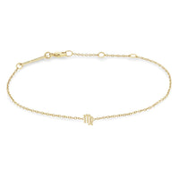 Zoe Chicco 14K Yellow Gold Itty Bitty Virgo Zodiac Bracelet