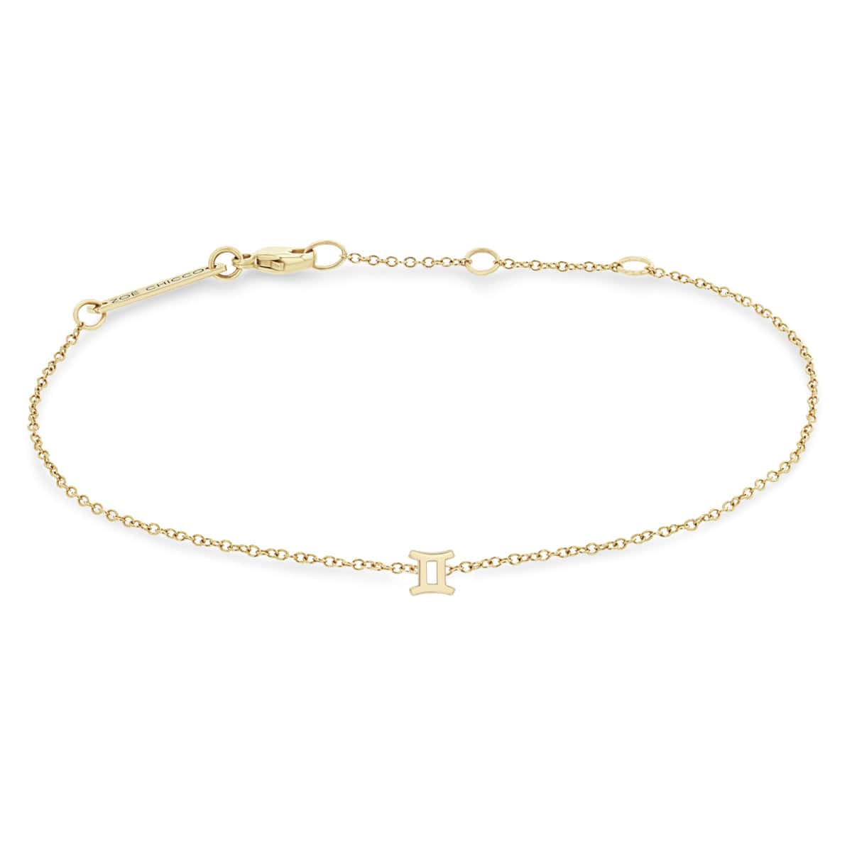 Zoe Chicco 14K Yellow Gold Itty Bitty Gemini Zodiac Bracelet