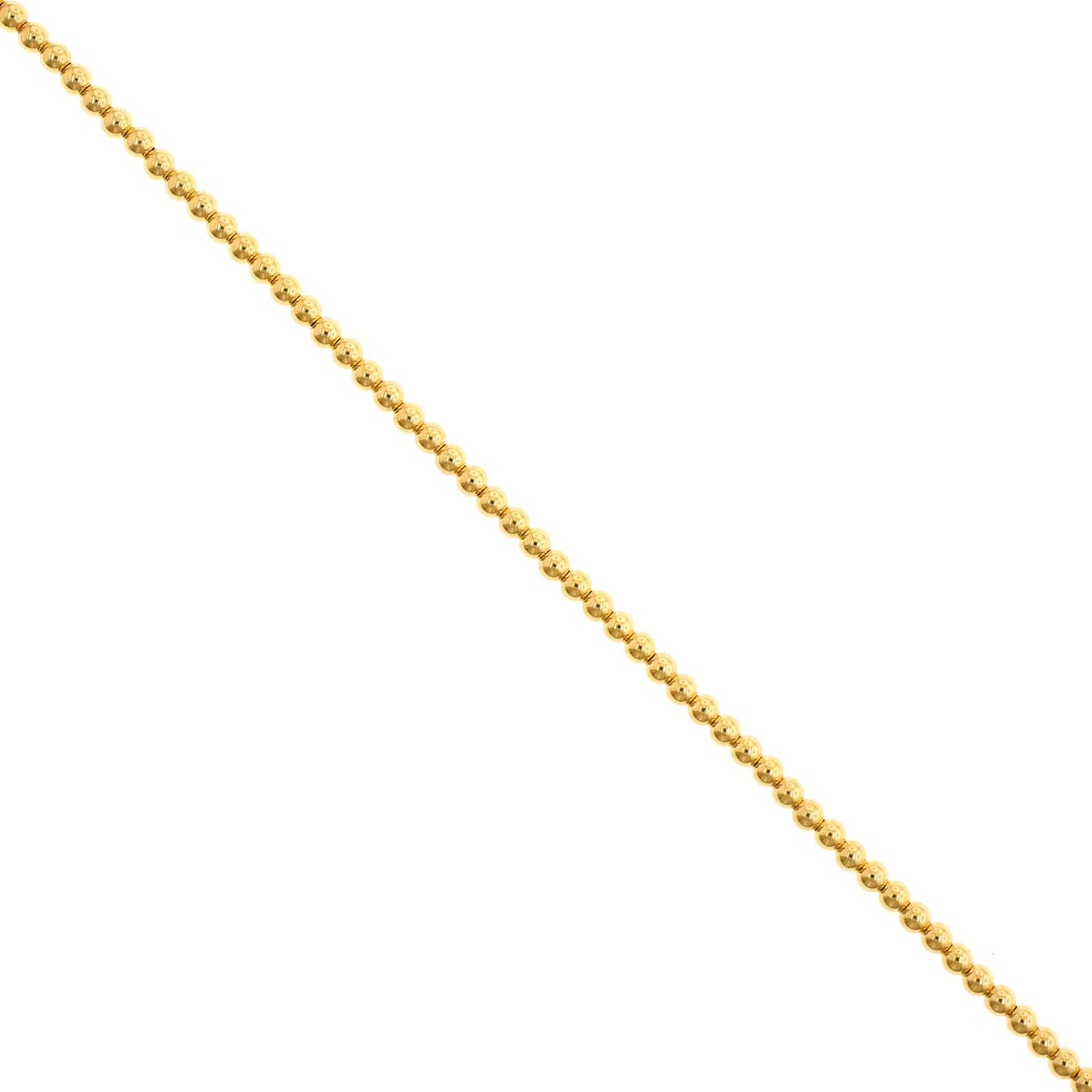 14K Yellow Gold Beaded Bracelet