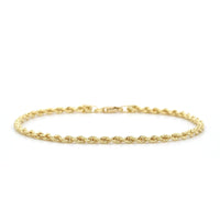 14K Yellow Gold Rope Chain Bracelet