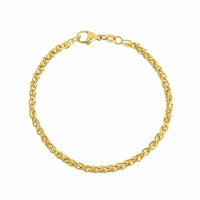 18K Yellow Gold Spiga Chain Bracelet