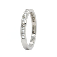 Platinum Channel Set Princess Cut Diamond Band