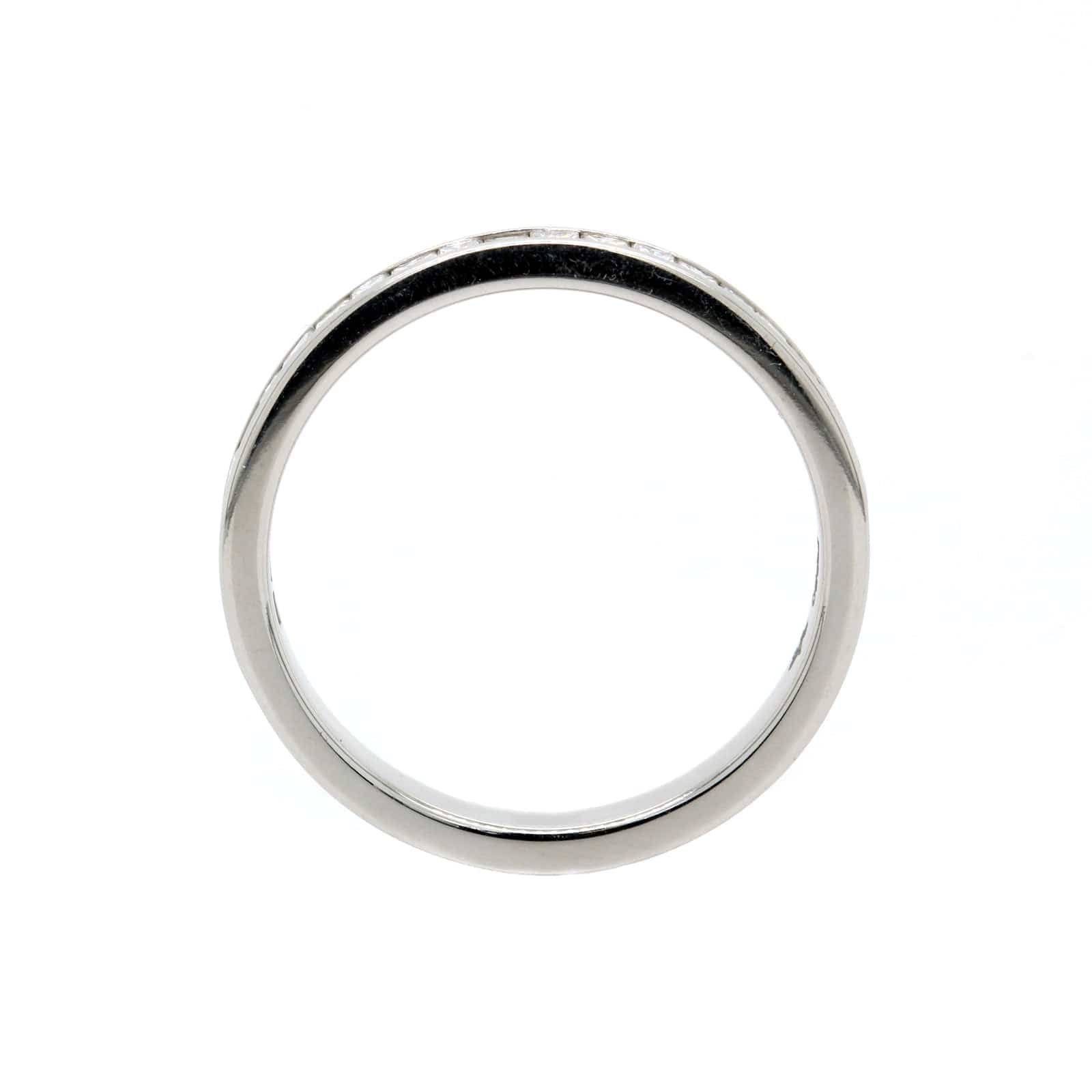 Platinum Channel Set Princess Cut Diamond Band
