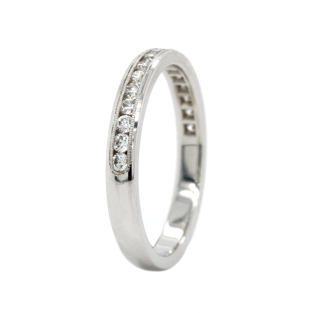 Platinum Channel Set Diamond Band