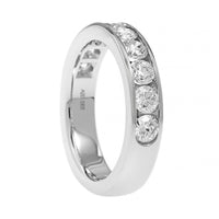 18K White Gold Channel Set Diamond Band
