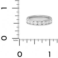 18K White Gold Channel Set Diamond Band