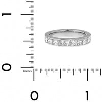 Platinum Channel Set Princess Cut Diamond Band
