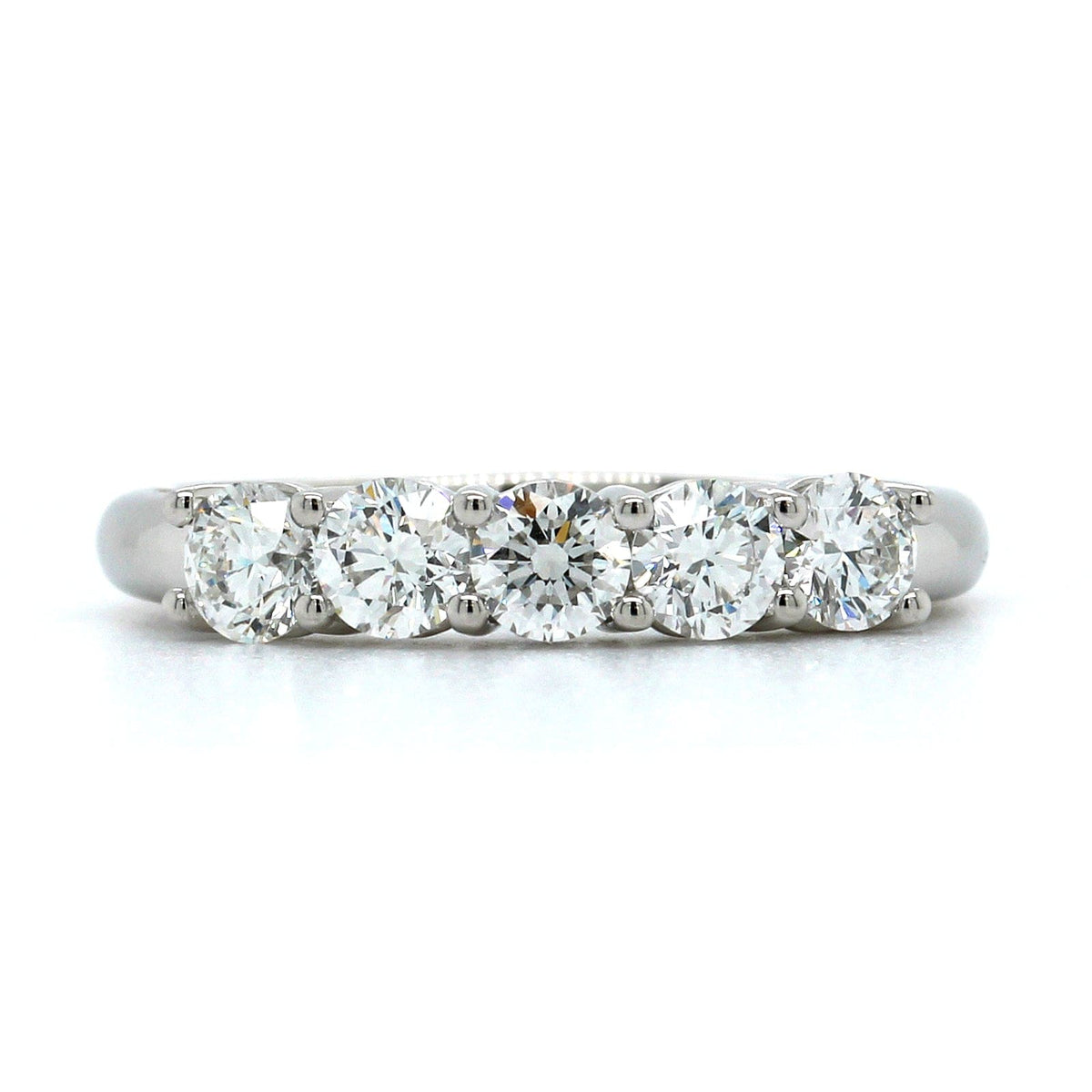 Platinum 5 Stone Diamond Wedding Ring