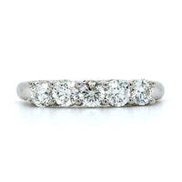 Platinum 5 Stone Diamond Wedding Ring