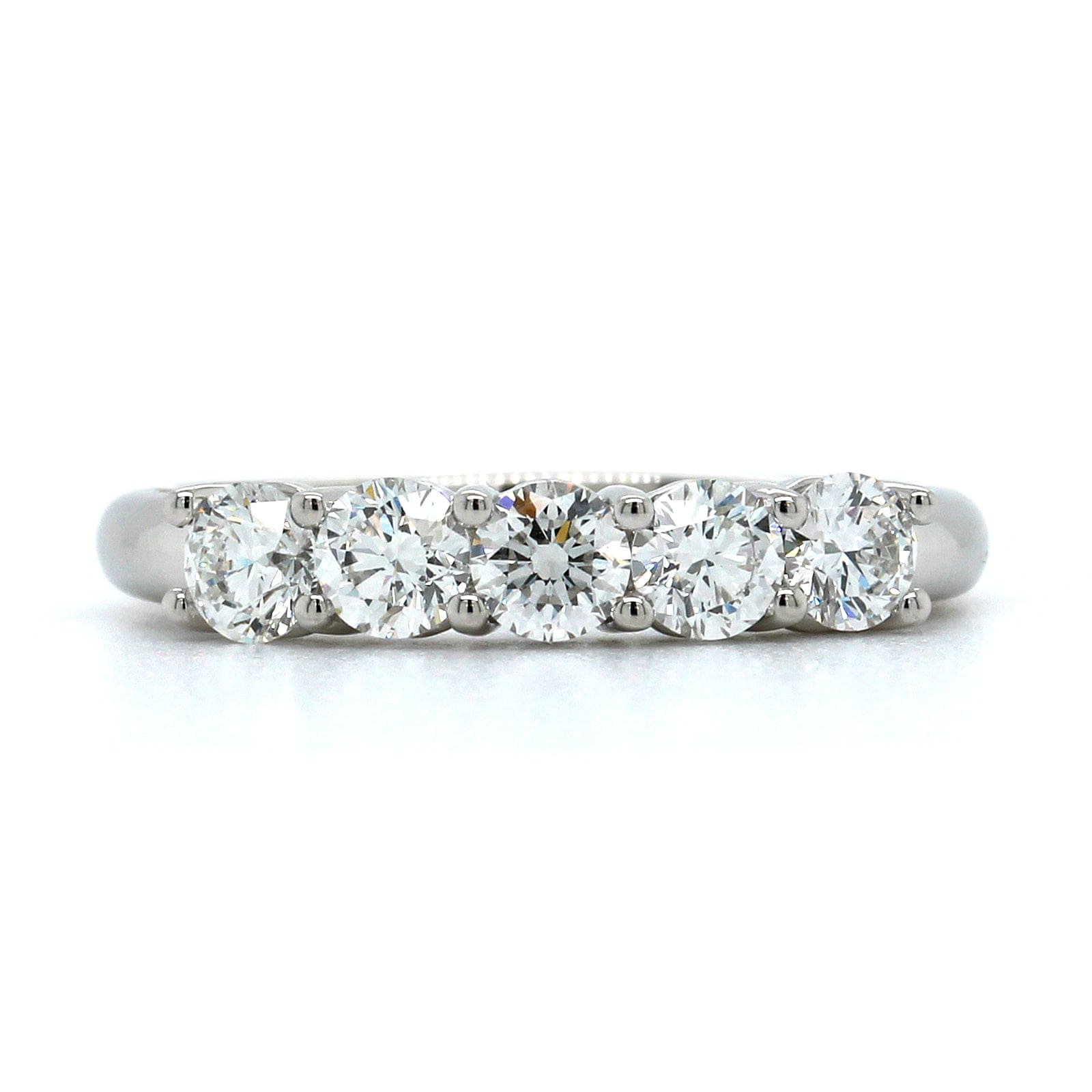 Platinum 5 Stone Diamond Wedding Ring