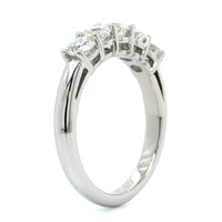 Platinum 5 Stone Diamond Wedding Ring