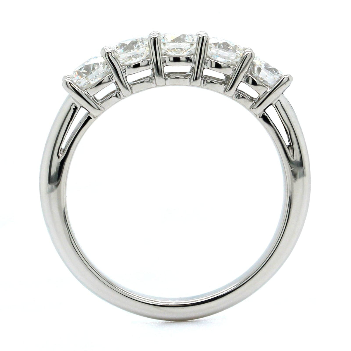 Platinum 5 Stone Diamond Wedding Ring