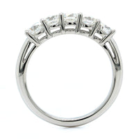 Platinum 5 Stone Diamond Wedding Ring