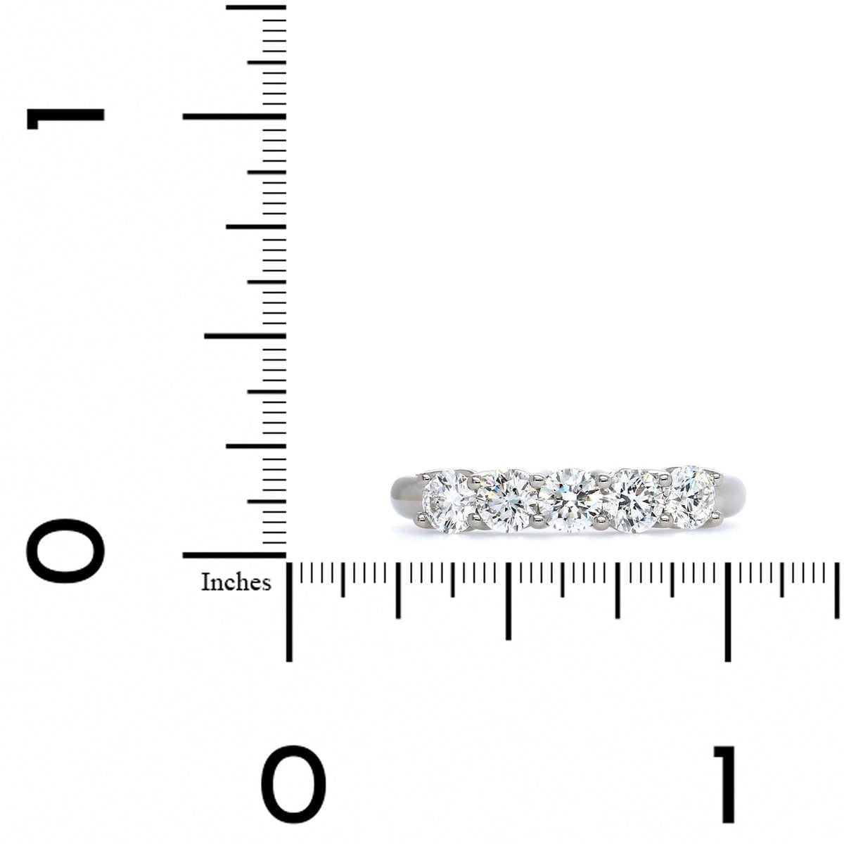 Platinum 5 Stone Diamond Wedding Ring