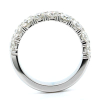 18K White Gold Double Row Diamond Wedding Ring