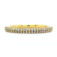 18K Yellow Gold Pave Wedding Band