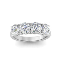 Platinum 4 Stone Diamond Band