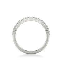 Platinum Round and Marquise Shaped Diamond Band