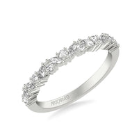 Platinum Round and Marquise Shaped Diamond Band