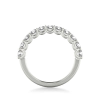 Platinum Shared Prong Round Diamond Band
