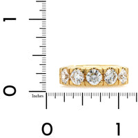 18K Yellow Gold 5 Stone Diamond Band