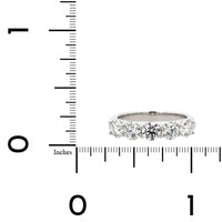 Platinum 5 Stone Shared Prong Diamond Band