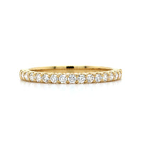 18K Yellow Gold Shared Prong Diamond Band