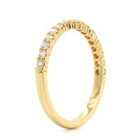 18K Yellow Gold Shared Prong Diamond Band