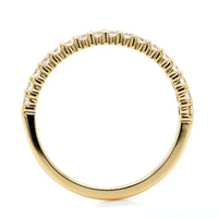 18K Yellow Gold Shared Prong Diamond Band