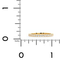 18K Yellow Gold Shared Prong Diamond Band