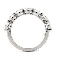 Platinum 7 Stone Shared Prong Oval Diamond Band
