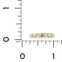 18K Yellow Gold Handmade Shared Prong Diamond Band
