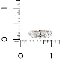 Platinum Shared Prong Oval Cut Graduating Diamond Band
