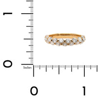 18K Yellow Gold Shared Prong 2 Row Diamond Band