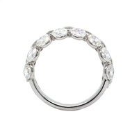 18K White Gold Shared Prong 2 Row Diamond Band