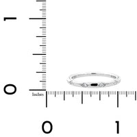 18K White Gold Burnished Set Round Diamond Wedding Ring