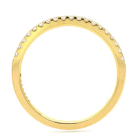 18K Yellow Gold Prong Set Round Diamond Wedding Ring