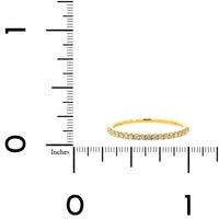 18K Yellow Gold Prong Set Round Diamond Wedding Ring