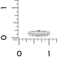 18K White Gold Shared Prong Oval Diamond Wedding Ring
