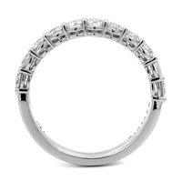 18K White Gold Shared Prong Round Diamond Wedding Ring