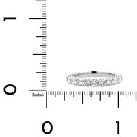 18K White Gold Shared Prong Round Diamond Wedding Ring
