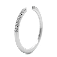 18K White Gold Open Gap Round Diamond Wedding Ring