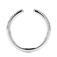 18K White Gold Open Gap Round Diamond Wedding Ring