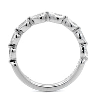 18K White Gold Single Prong Pear Shaped Diamond Wedding Ring